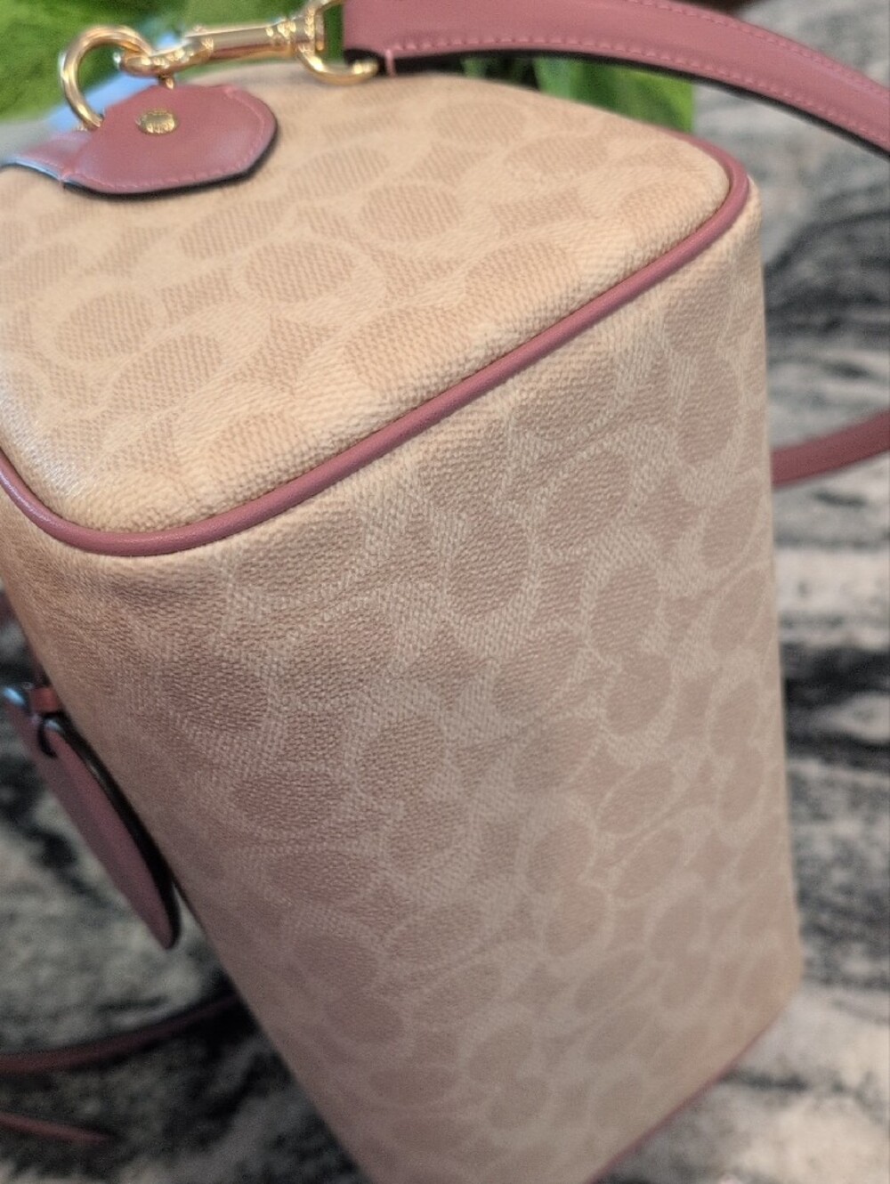 Coach Rowan Signature Canvas Satchel with Heart Charm - Picture 7 of 10